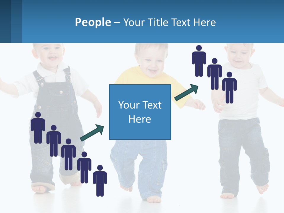 A Group Of Three Children In Overalls And A Yellow Shirt PowerPoint Template
