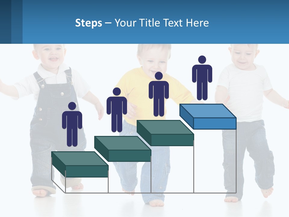 A Group Of Three Children In Overalls And A Yellow Shirt PowerPoint Template