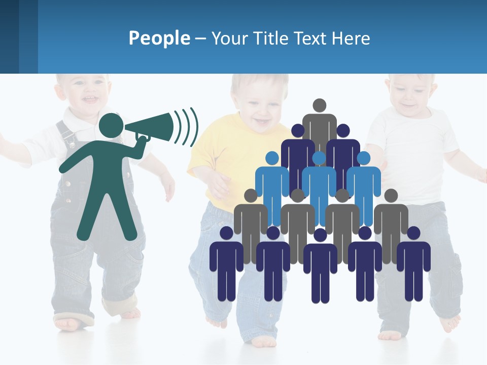 A Group Of Three Children In Overalls And A Yellow Shirt PowerPoint Template