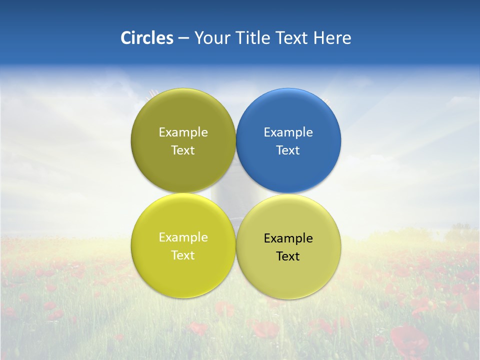 A Man Standing In A Field With His Hands Up PowerPoint Template