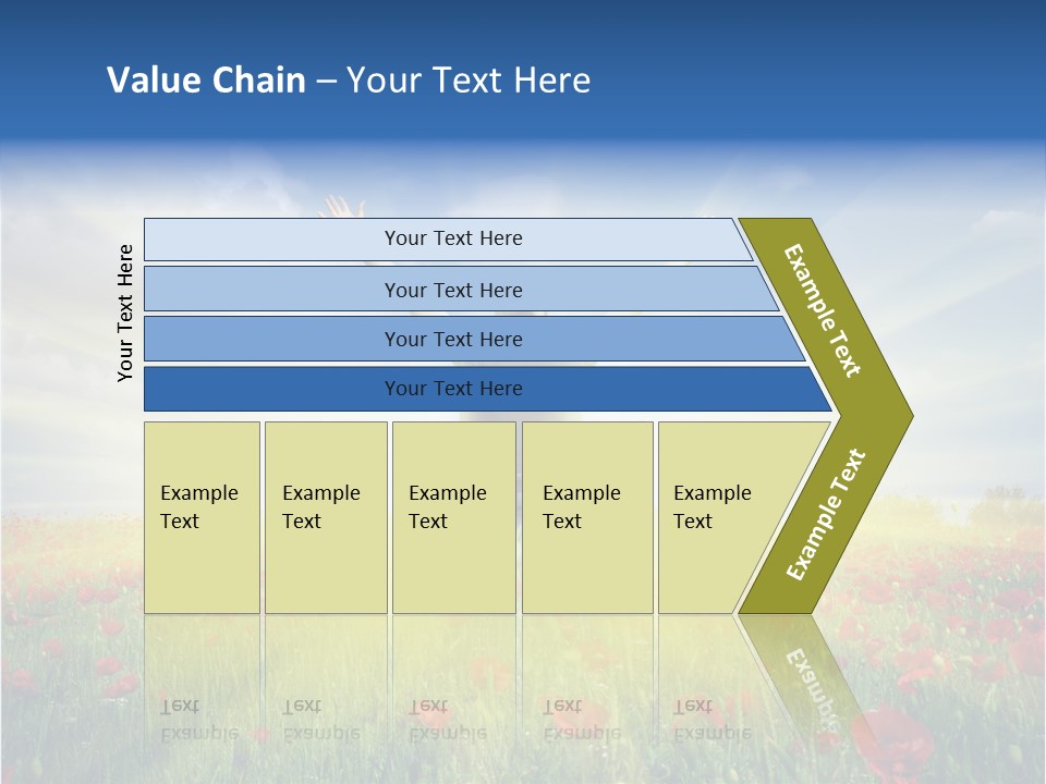 A Man Standing In A Field With His Hands Up PowerPoint Template