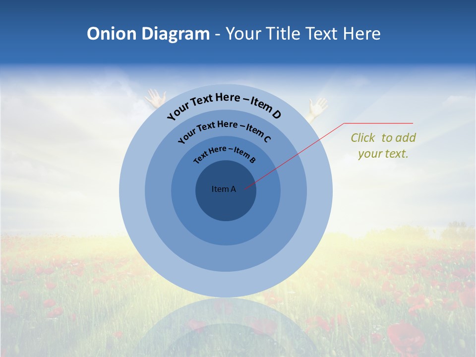 A Man Standing In A Field With His Hands Up PowerPoint Template