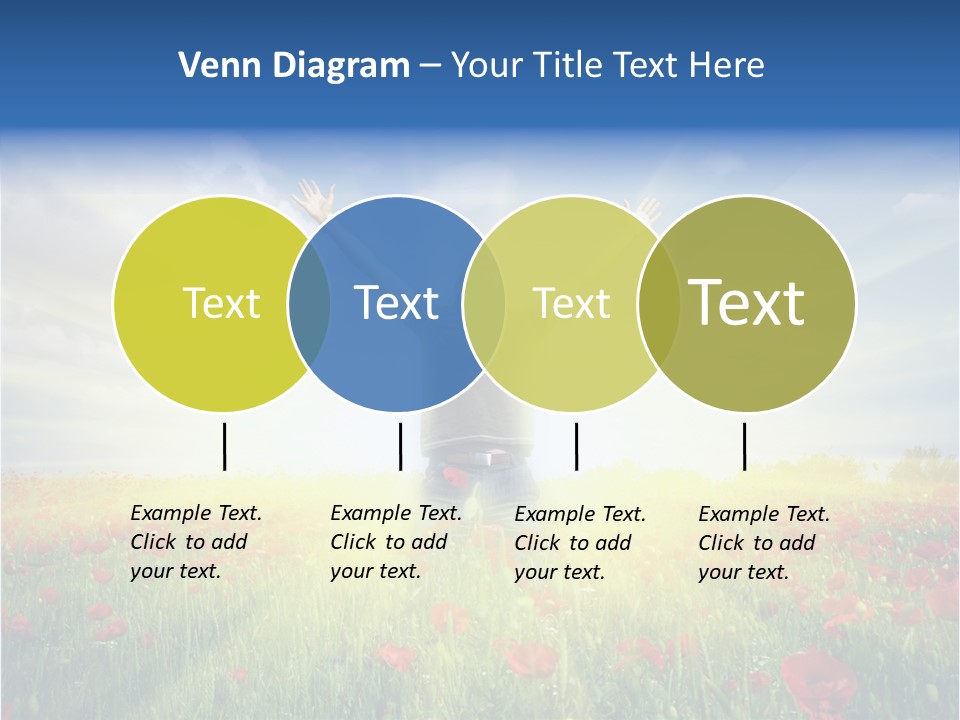 A Man Standing In A Field With His Hands Up PowerPoint Template