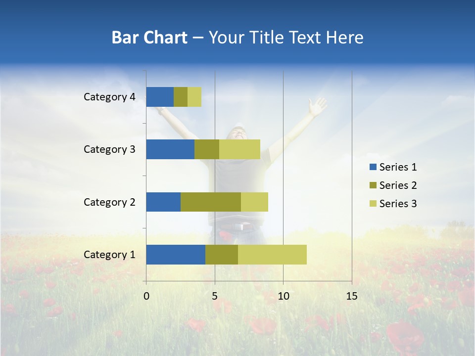 A Man Standing In A Field With His Hands Up PowerPoint Template