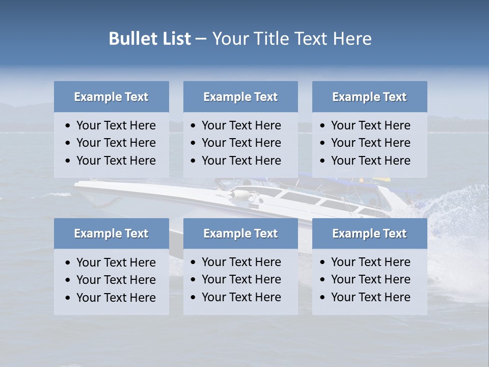 A White Boat With A Yellow Flag Is In The Water PowerPoint Template