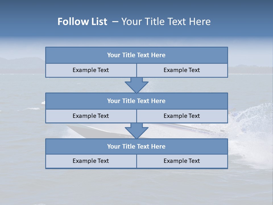 A White Boat With A Yellow Flag Is In The Water PowerPoint Template