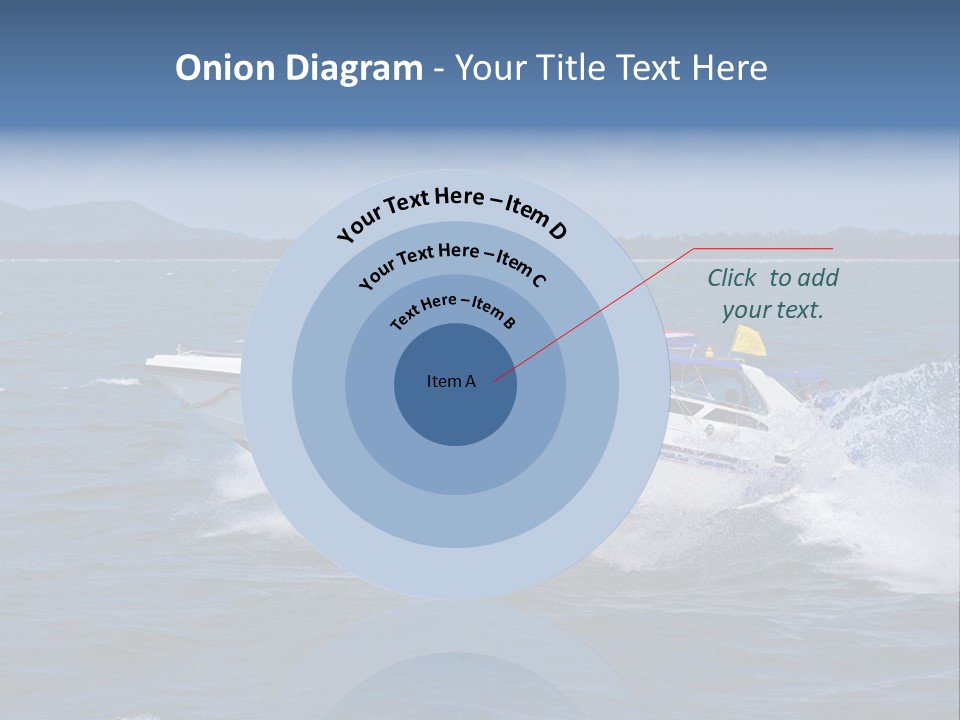 A White Boat With A Yellow Flag Is In The Water PowerPoint Template