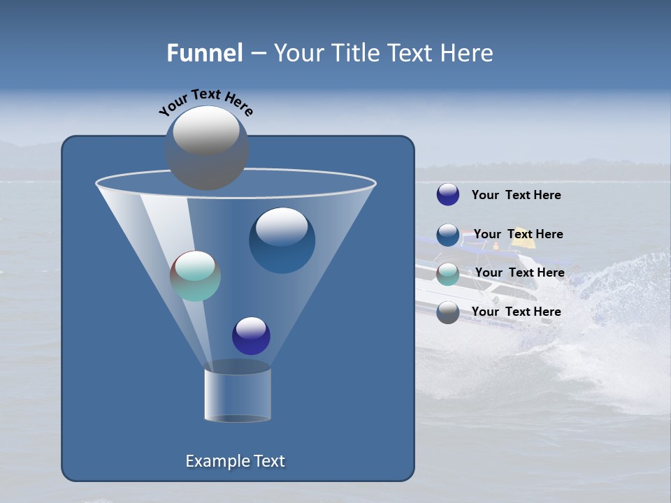 A White Boat With A Yellow Flag Is In The Water PowerPoint Template