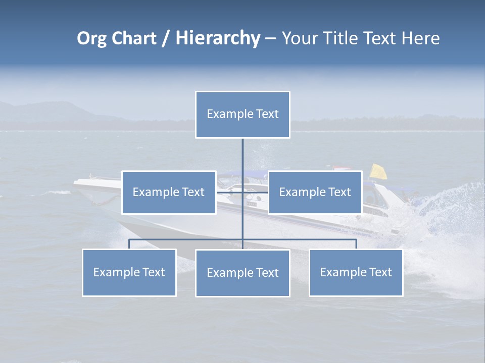 A White Boat With A Yellow Flag Is In The Water PowerPoint Template