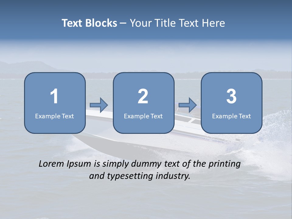 A White Boat With A Yellow Flag Is In The Water PowerPoint Template