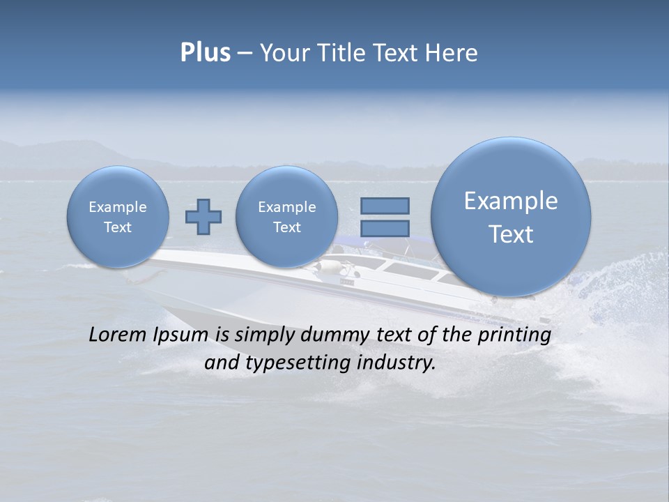 A White Boat With A Yellow Flag Is In The Water PowerPoint Template