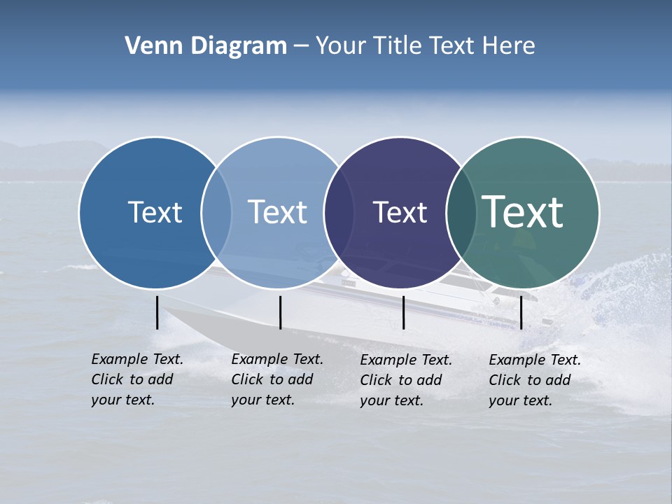 A White Boat With A Yellow Flag Is In The Water PowerPoint Template