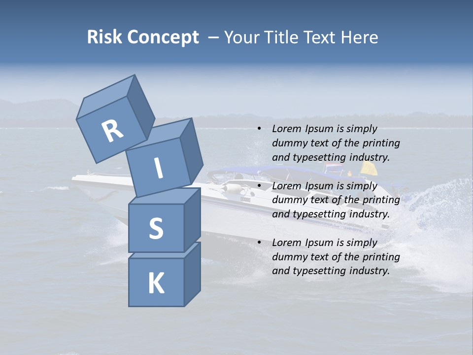 A White Boat With A Yellow Flag Is In The Water PowerPoint Template