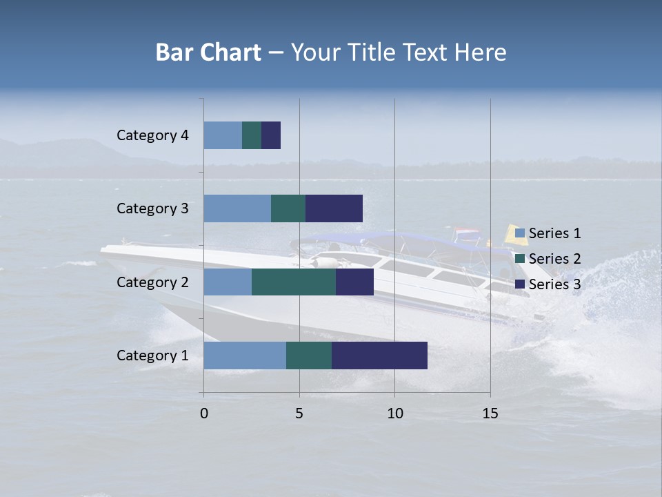 A White Boat With A Yellow Flag Is In The Water PowerPoint Template