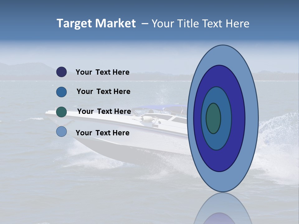 A White Boat With A Yellow Flag Is In The Water PowerPoint Template