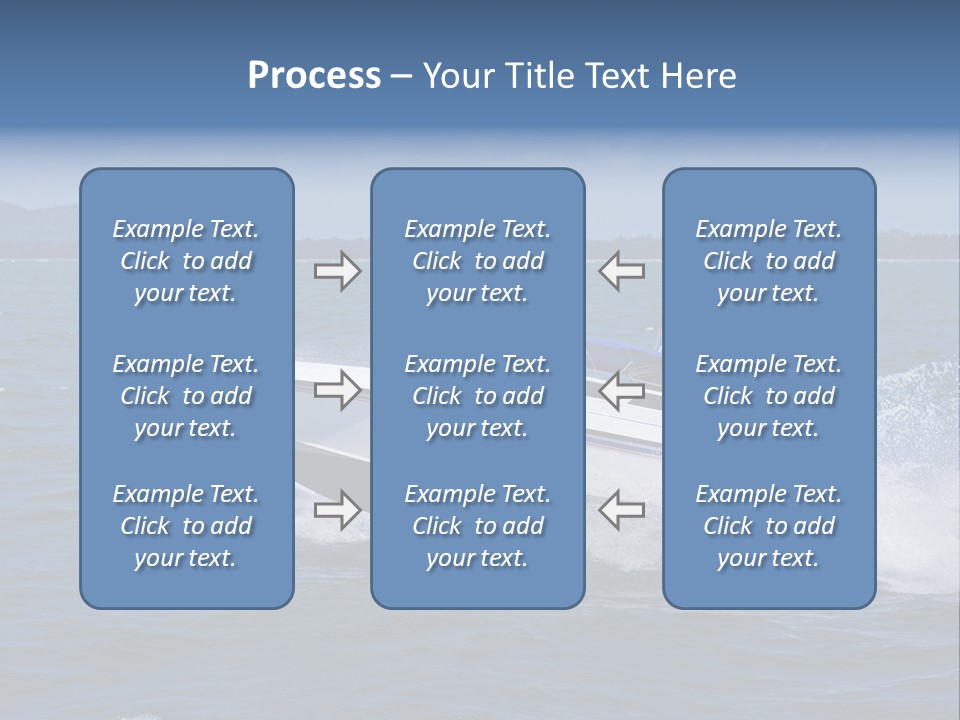 A White Boat With A Yellow Flag Is In The Water PowerPoint Template