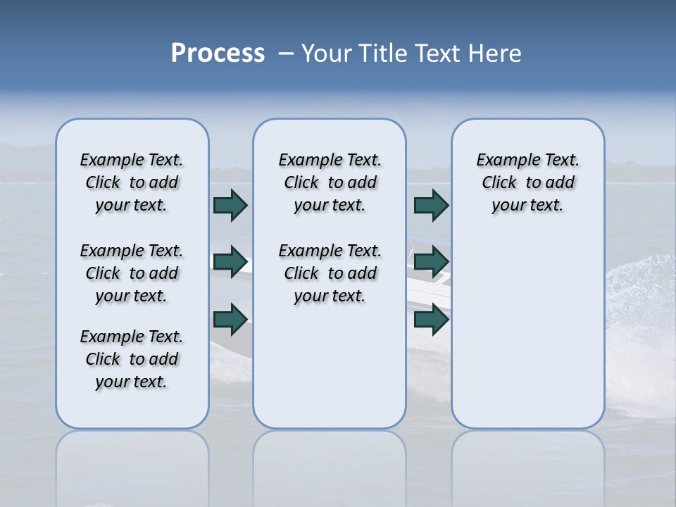 A White Boat With A Yellow Flag Is In The Water PowerPoint Template