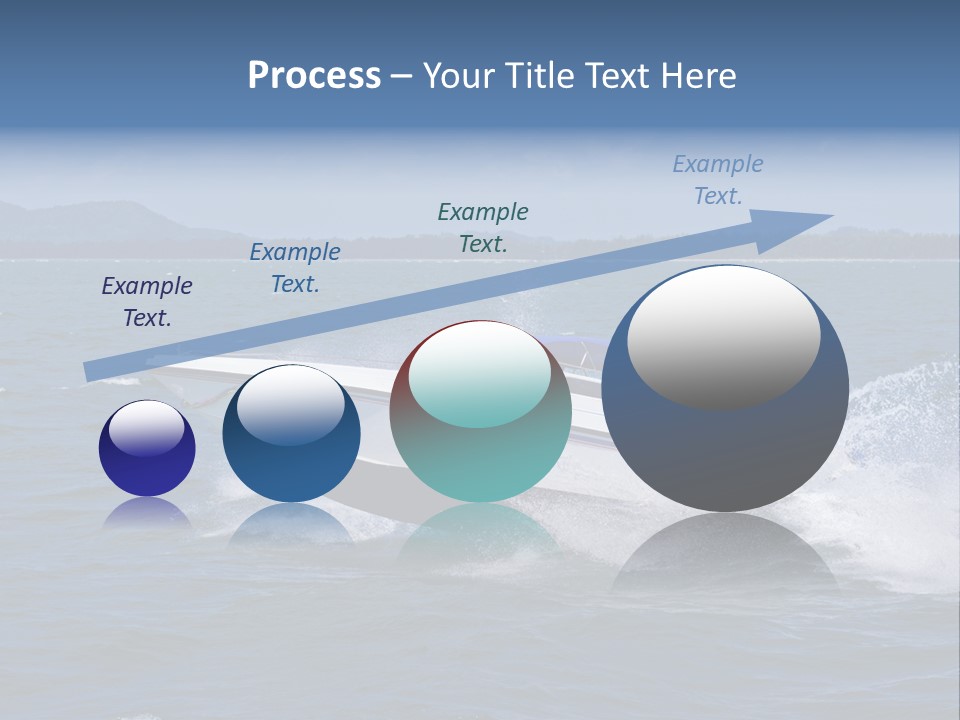 A White Boat With A Yellow Flag Is In The Water PowerPoint Template