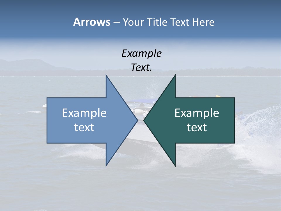 A White Boat With A Yellow Flag Is In The Water PowerPoint Template