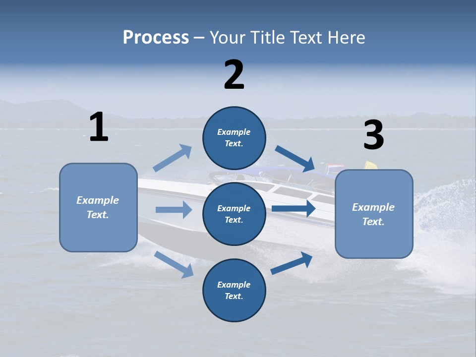 A White Boat With A Yellow Flag Is In The Water PowerPoint Template