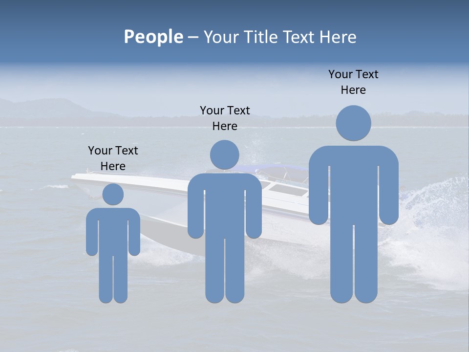 A White Boat With A Yellow Flag Is In The Water PowerPoint Template