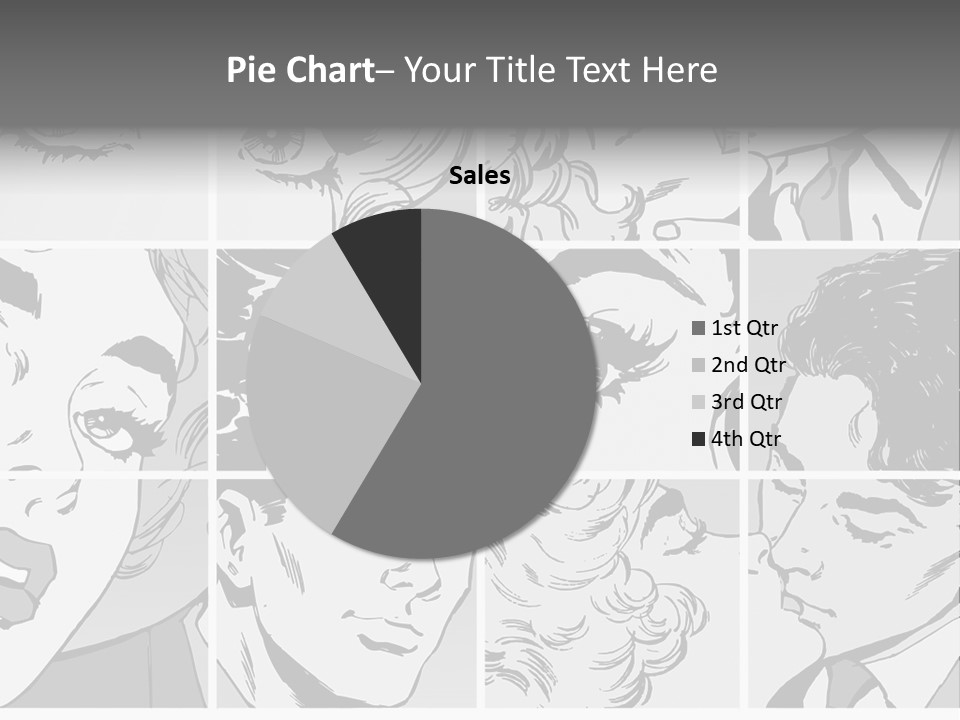 A Series Of Black And White Images Of A Woman's Eyes PowerPoint Template