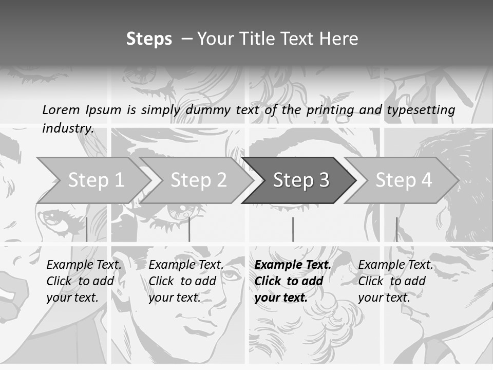 A Series Of Black And White Images Of A Woman's Eyes PowerPoint Template