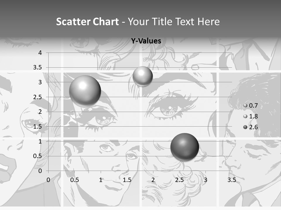 A Series Of Black And White Images Of A Woman's Eyes PowerPoint Template