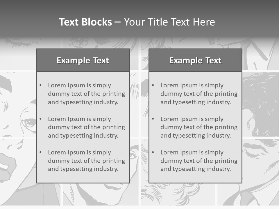 A Series Of Black And White Images Of A Woman's Eyes PowerPoint Template