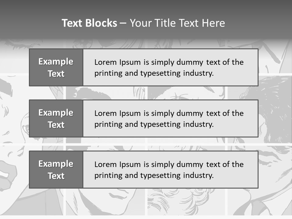 A Series Of Black And White Images Of A Woman's Eyes PowerPoint Template
