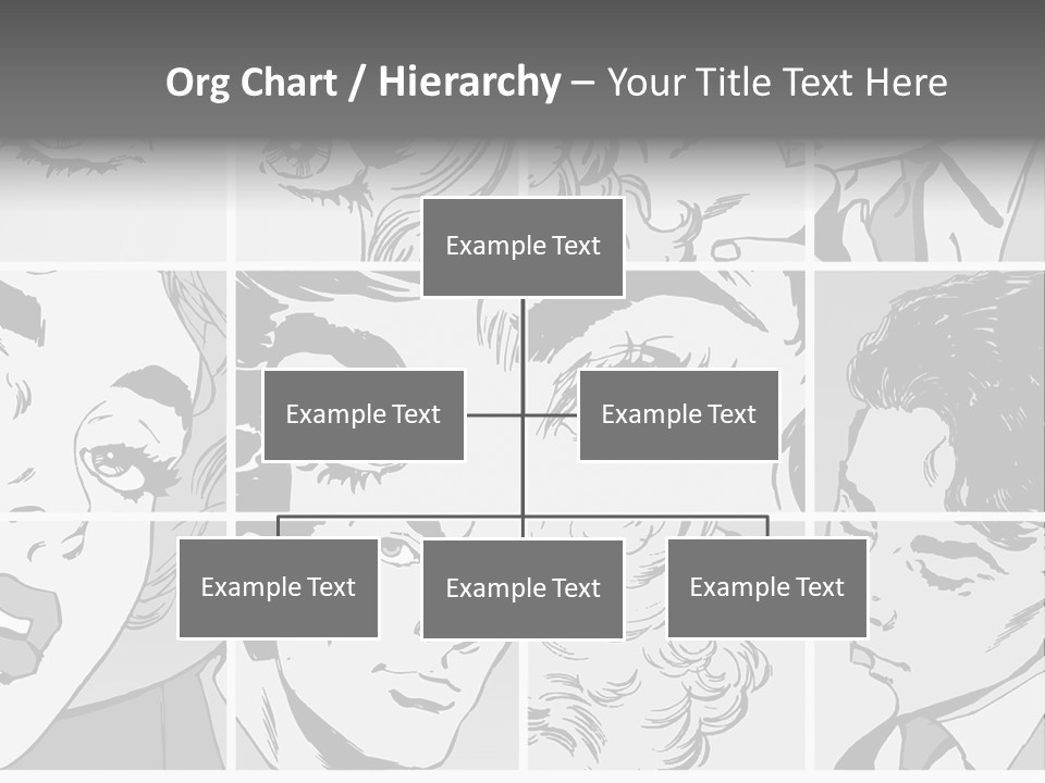 A Series Of Black And White Images Of A Woman's Eyes PowerPoint Template