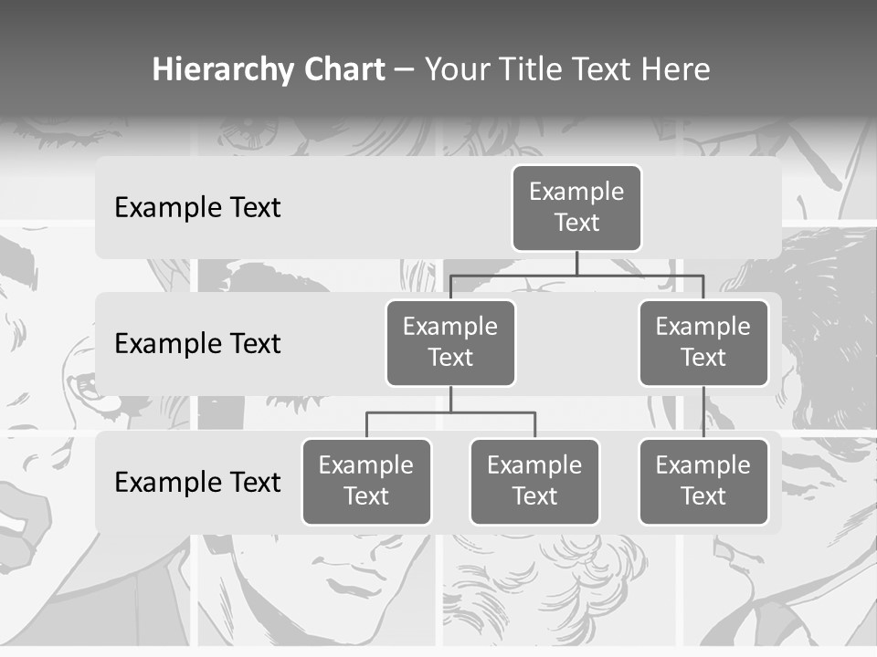 A Series Of Black And White Images Of A Woman's Eyes PowerPoint Template
