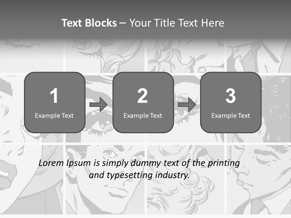 A Series Of Black And White Images Of A Woman's Eyes PowerPoint Template