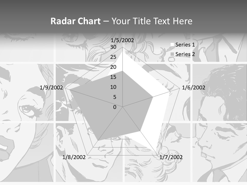 A Series Of Black And White Images Of A Woman's Eyes PowerPoint Template