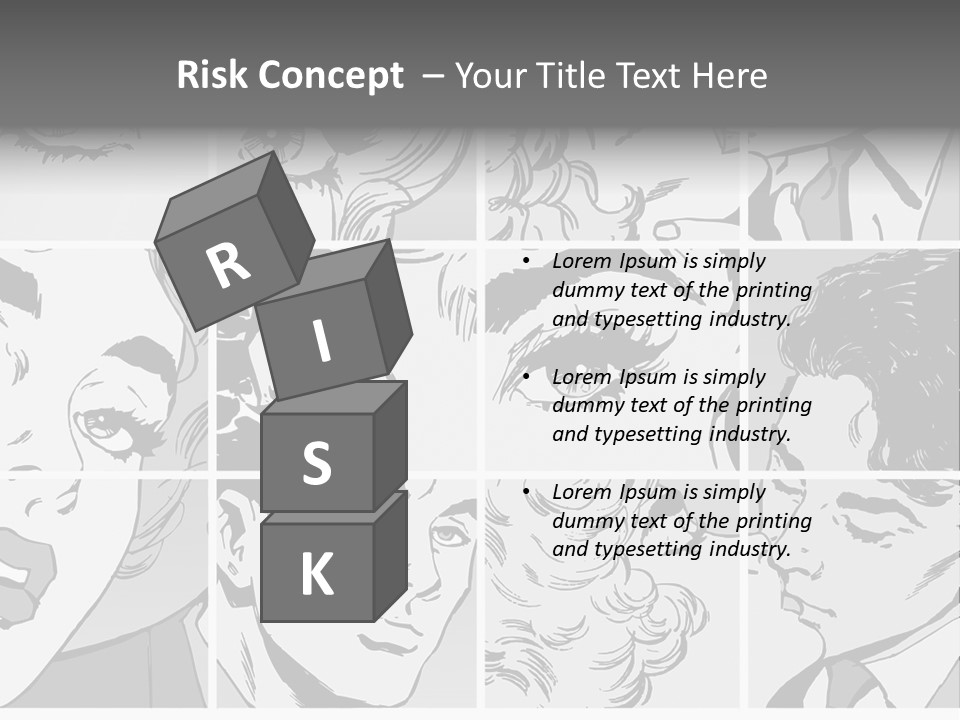 A Series Of Black And White Images Of A Woman's Eyes PowerPoint Template