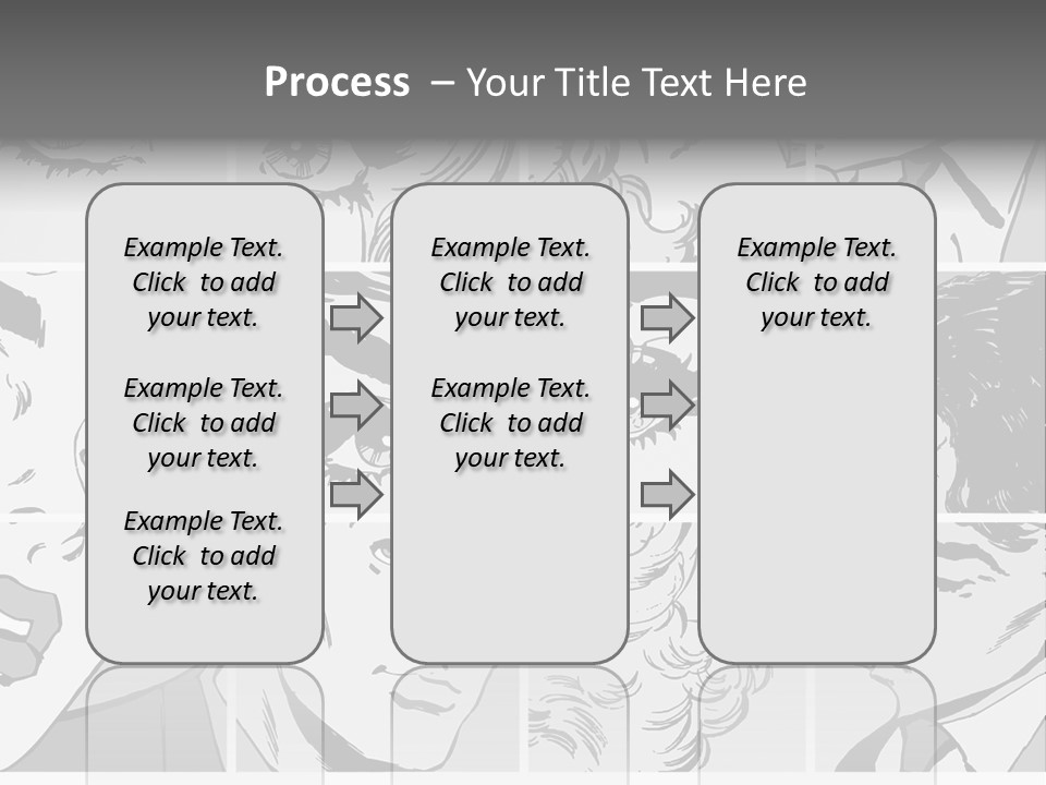 A Series Of Black And White Images Of A Woman's Eyes PowerPoint Template