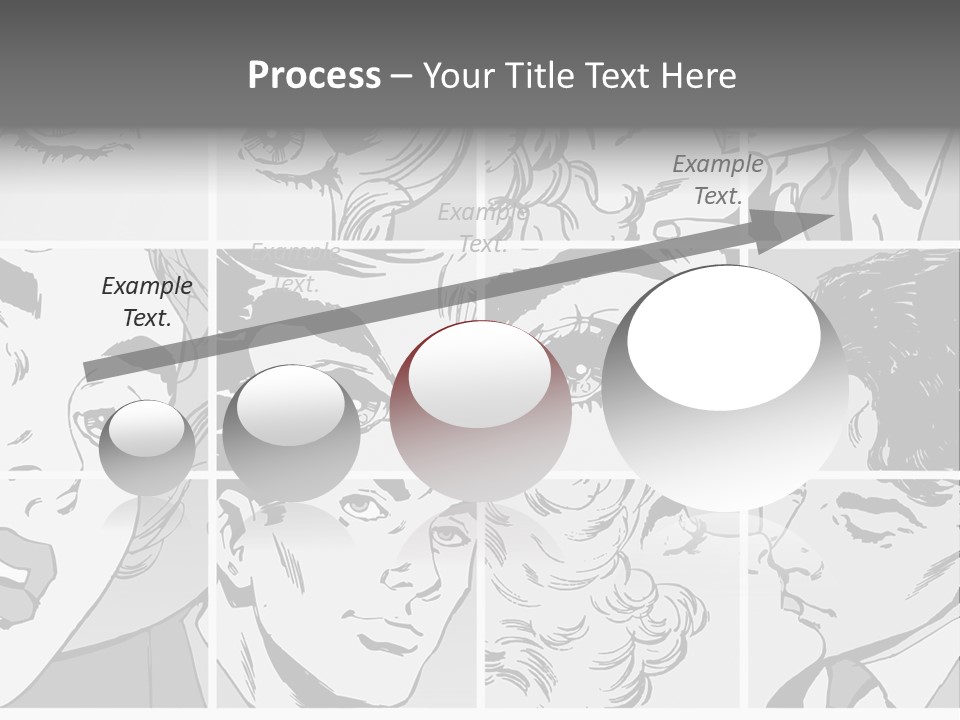 A Series Of Black And White Images Of A Woman's Eyes PowerPoint Template