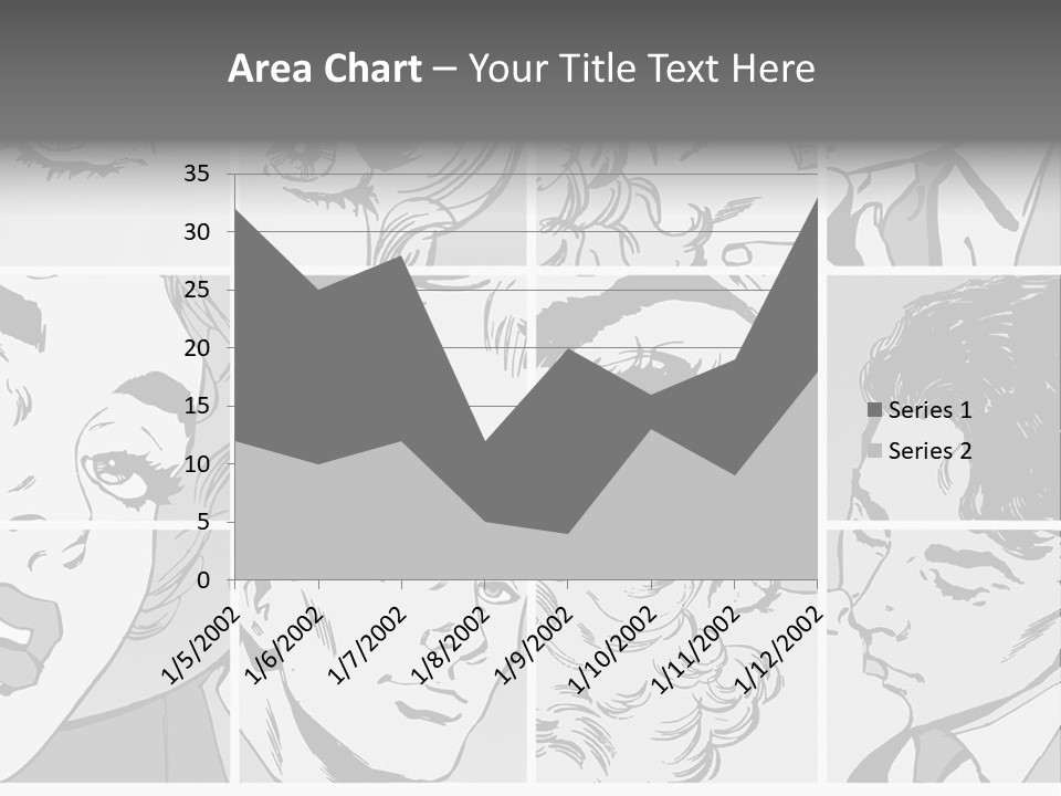 A Series Of Black And White Images Of A Woman's Eyes PowerPoint Template