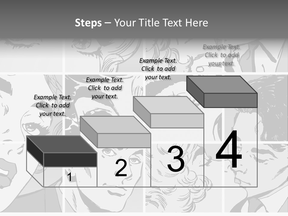 A Series Of Black And White Images Of A Woman's Eyes PowerPoint Template