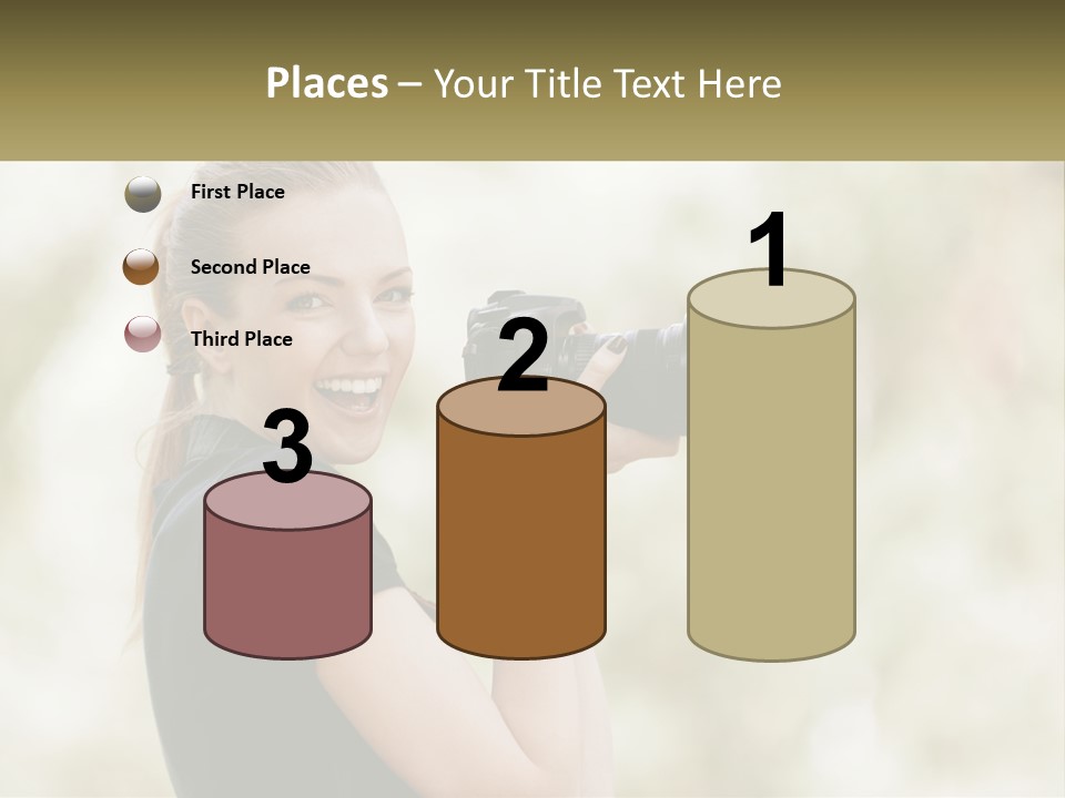 A Woman Taking A Picture With A Camera PowerPoint Template