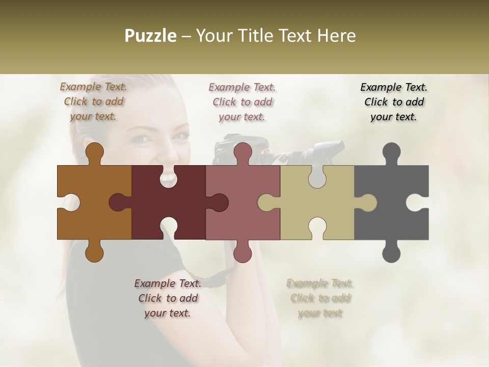 A Woman Taking A Picture With A Camera PowerPoint Template