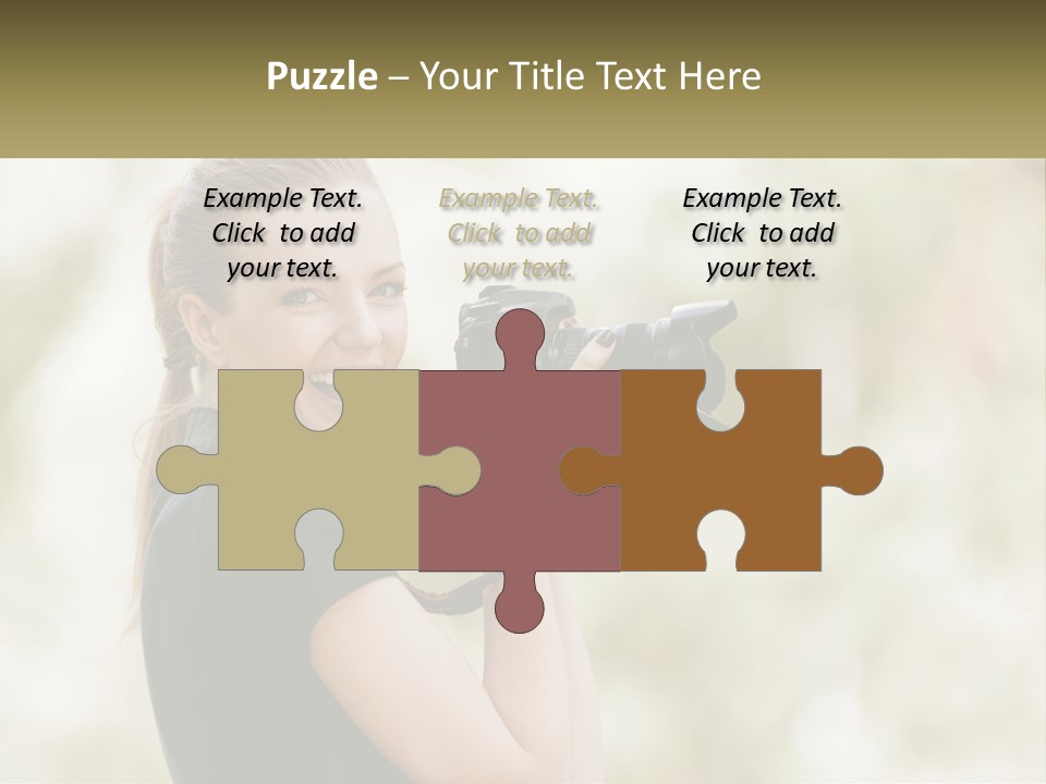 A Woman Taking A Picture With A Camera PowerPoint Template