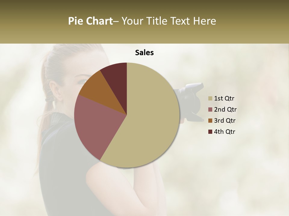 A Woman Taking A Picture With A Camera PowerPoint Template