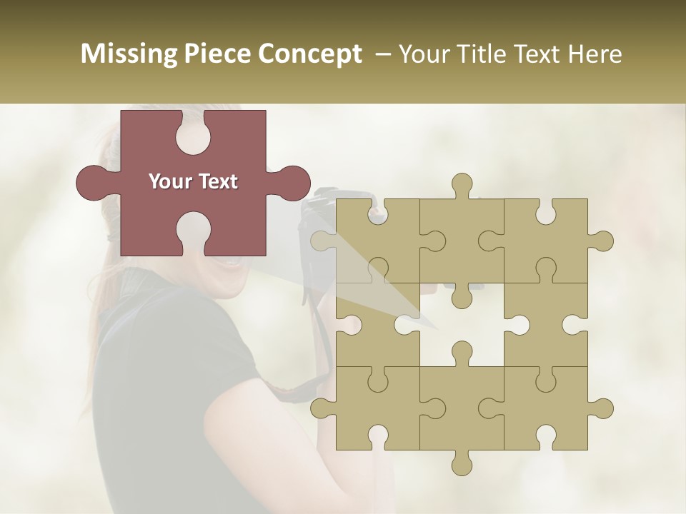 A Woman Taking A Picture With A Camera PowerPoint Template