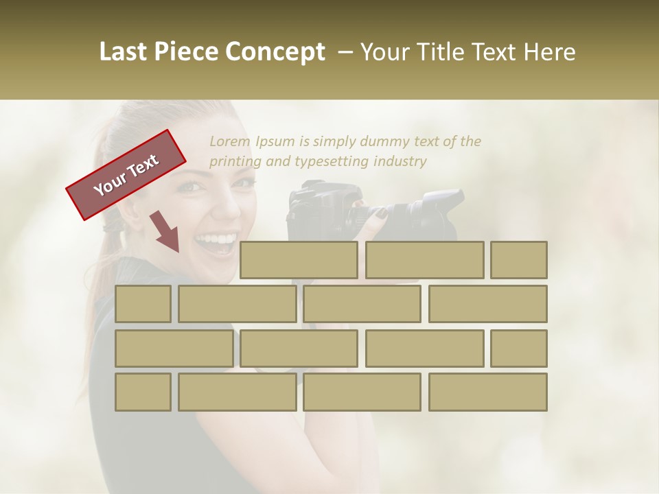 A Woman Taking A Picture With A Camera PowerPoint Template