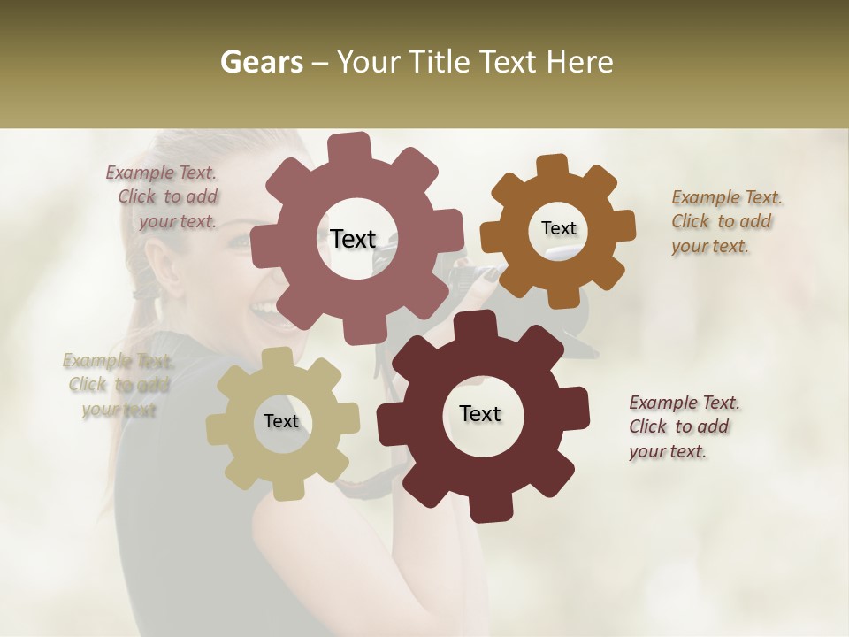 A Woman Taking A Picture With A Camera PowerPoint Template