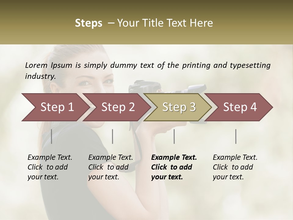 A Woman Taking A Picture With A Camera PowerPoint Template