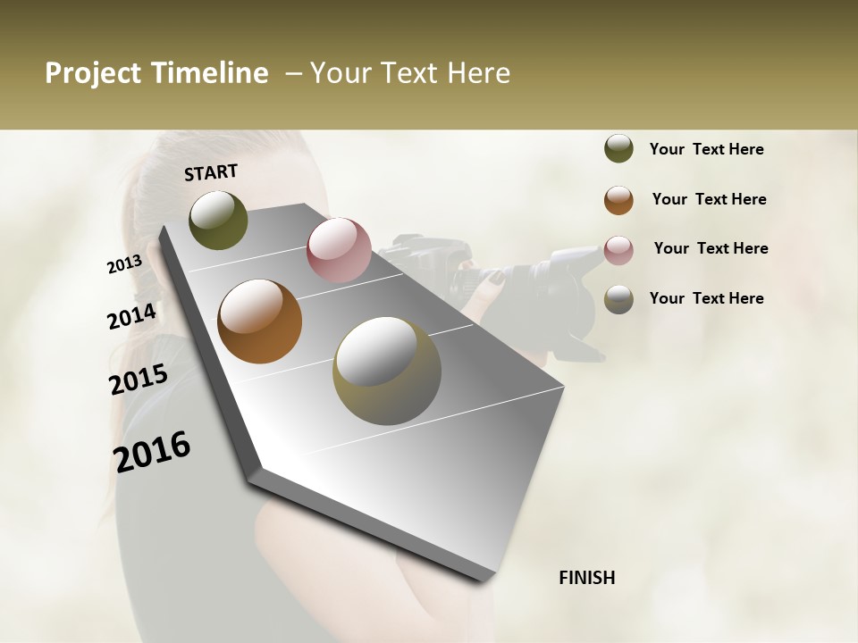 A Woman Taking A Picture With A Camera PowerPoint Template