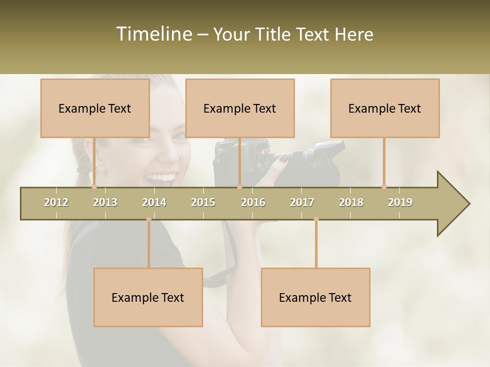 A Woman Taking A Picture With A Camera PowerPoint Template