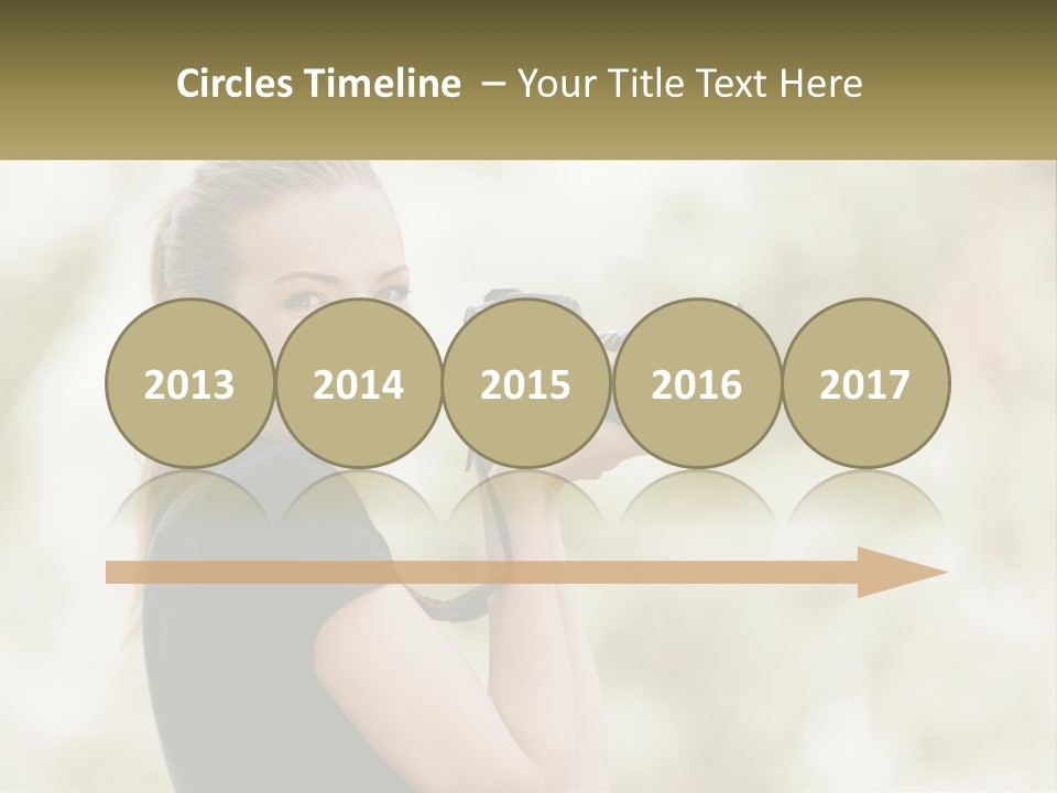 A Woman Taking A Picture With A Camera PowerPoint Template